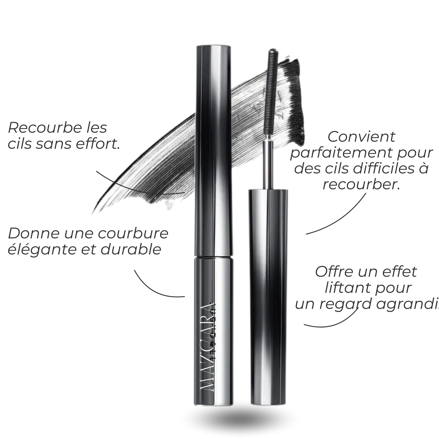 Maz'Cara™ Curl & Lift Mascara - Une courbure parfaite, un regard agrandi